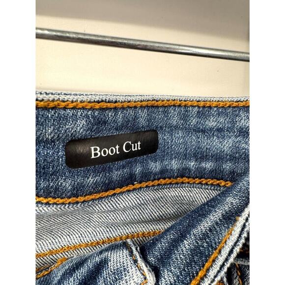 Judy Blue Bootcut Jeans Women's 13/31 Blue Denim 5-Pockets Distressed Zip Fly - Picture 5 of 7